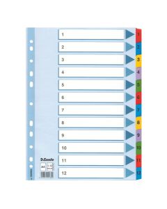 Divider 1 - 12 Colour With Number Manila