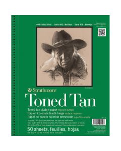 Strathmore Toned Tan Sketchbook 9" x 12" (Wirebound)  412-9
