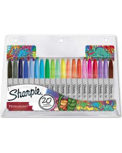 Sharpie Fine Point Permanent Markers, Assorted, Pack of 20