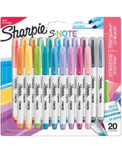 Sharpie S Note Markers - Assorted Colours (Set of 20)