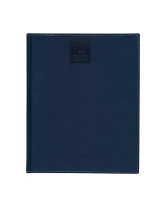 2023 Executive Daily Diary, Blue Edge Stitching with White Thread