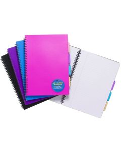 4 SUBJECT NOTEBOOK TWIN WIRE A4 ASSORTED – TIGER