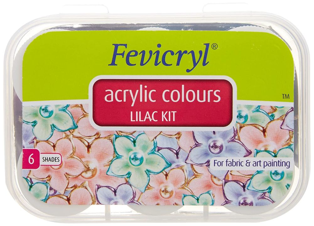 Acrylic Colors 60ml Lilac Kit 6 Shades - Fevicryl