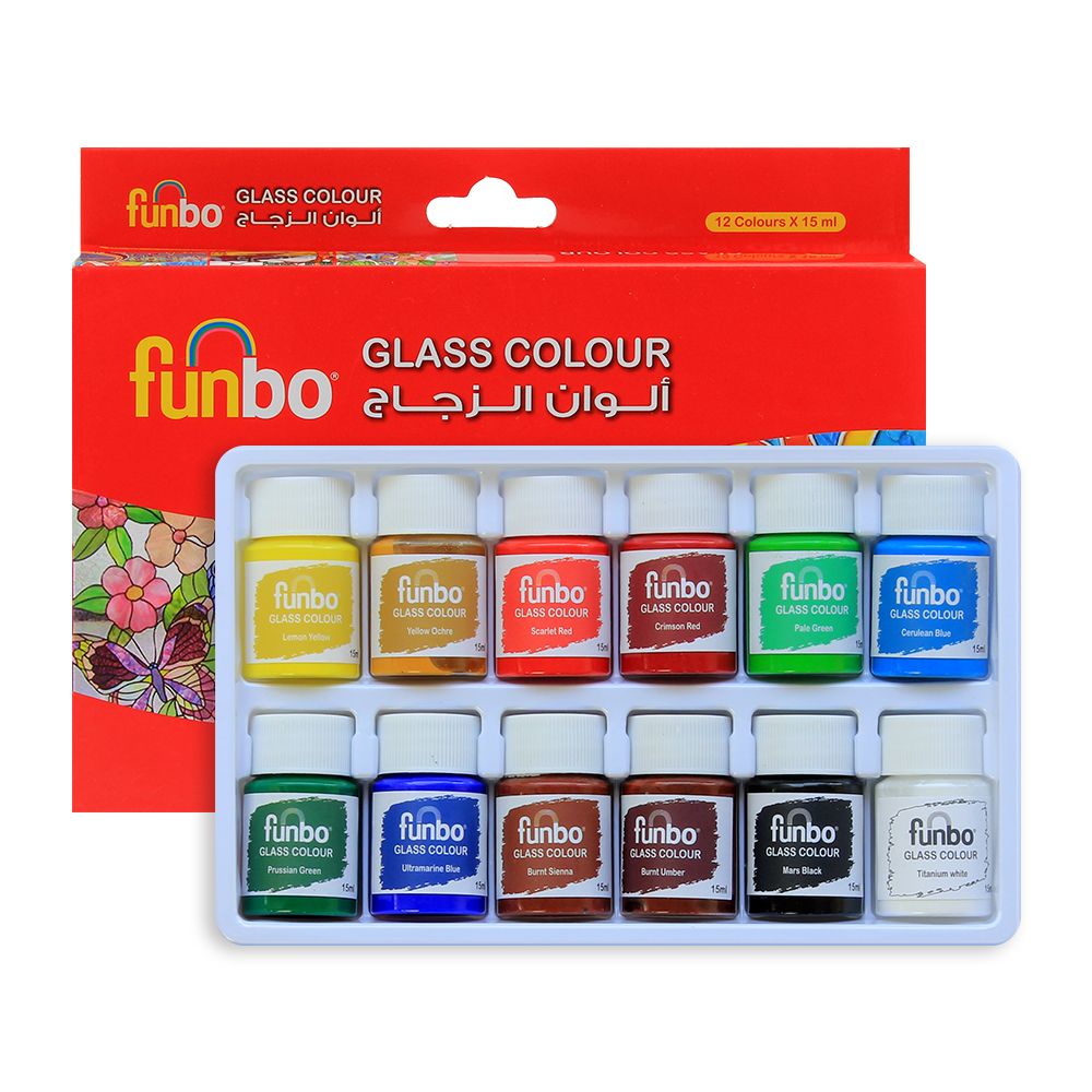 Glass Paint Set of 12x15ml - Funbo