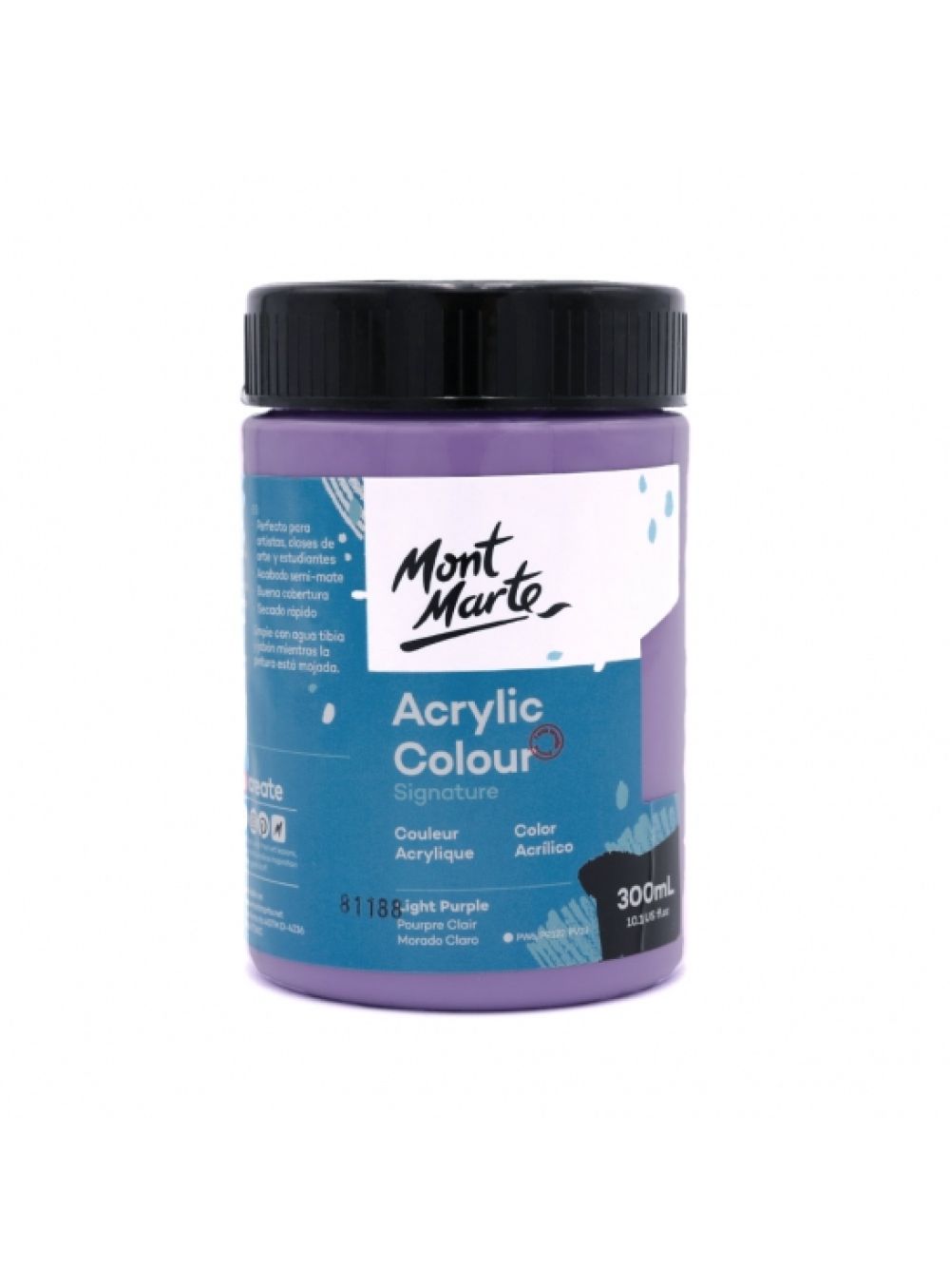 Mont Marte Signature Acrylic Colour 300ml  Light Purple