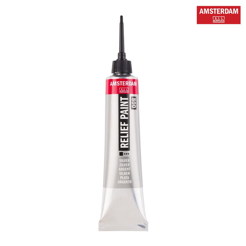 Relief Paint Tube 20 ml Silver 800