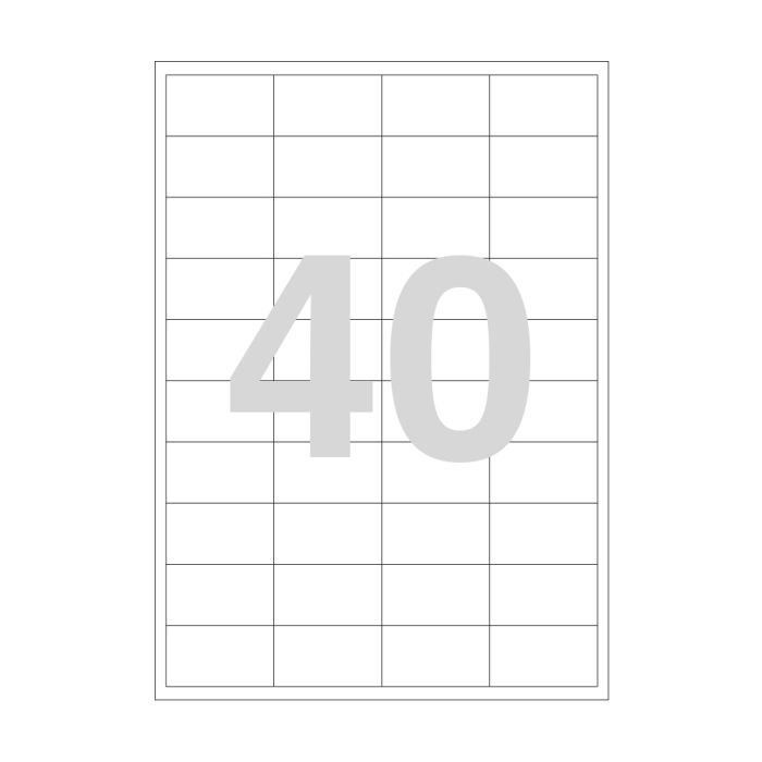 Agipa 40 Labels 48.5x25.4mm A4