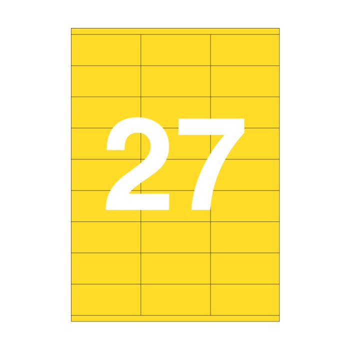 Agipa 27 Labels A4 70x31mm Yellow