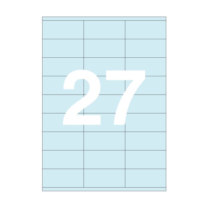 Agipa 27 Labels A4 70x31mm Blue 100 Sheet/Pkt