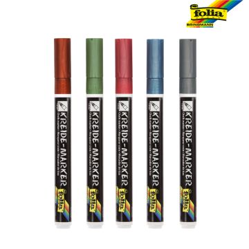 Kreide Chalk Markers Set of 5 Metallic Effects