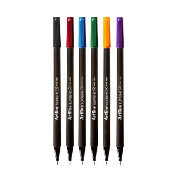 Pen Set Supreme Fine Set of 6 Artline 0.4mm