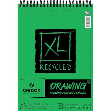 Canson XL Series Recycled Paper Sketch Pad 9" x 11" - 100510915