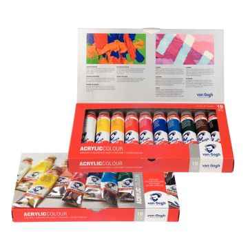 Acrylic colour basic set of 10 x 40 ml - Van Gogh