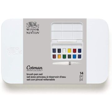 Cotman Watercolor Paint, Half Pans, Set of 14