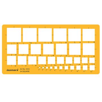 Squares Template 34 Squ. Isomars - 1810M
