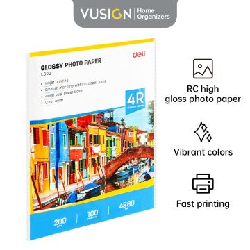 White Inkjet Photo Paper A4 200gsm (20 Sheets) Deli - L304