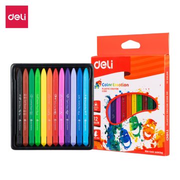 Plastic Crayon 12 Colour Deli - 20000