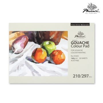 Gouache Colour Drawing Pad A4 Phoenix - E5503
