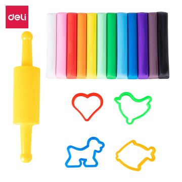 Modelling Clay 12 Colour 160g Deli - D75041