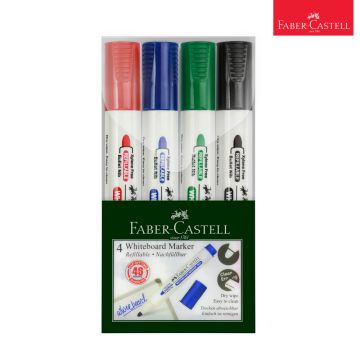 Whiteboard Marker W20 Set Of 4 Bullet Faber Castell 253942