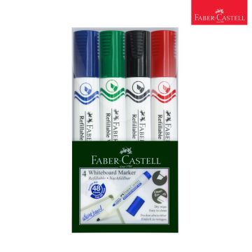 Whiteboard Marker W50 Set Of 4 Chisel Faber Castell 253960