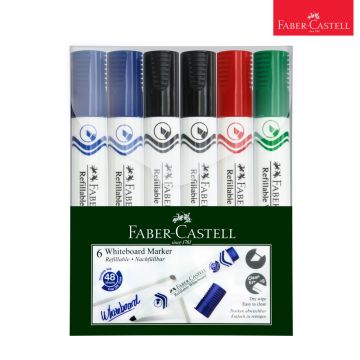 Whiteboard Marker W50 Set Of 6 Chisel Faber Castell 253950