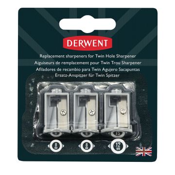 Derwent Battery Operated Twin Hole Sharpener Replacement Sharpeners