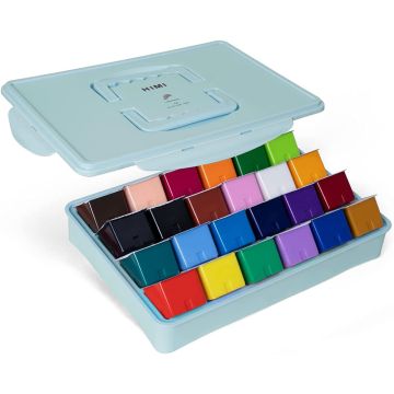 HIMI Gouache Paint Set 24 Colors 80ml Blue - YSF235