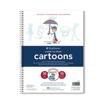Strathmore 25-052 Learning Series Drawing Pad, 9" x 12" Cartoons