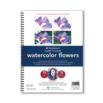 Strathmore 25-150 Learning Series Watercolor Pad, 28 Sheets, Flowers