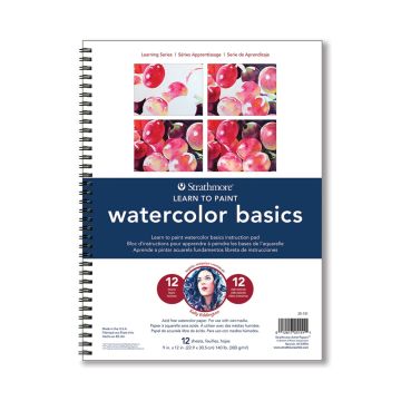 Strathmore 25-151 Learning Series Watercolor Pad 28 Sheets, Basics
