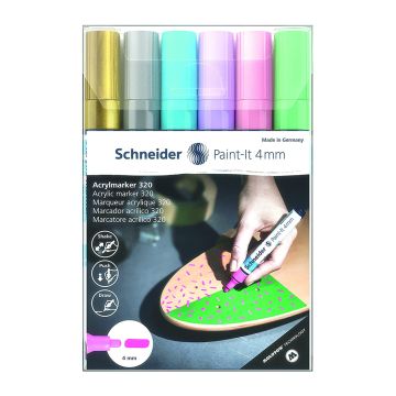 Schneider Paint-It 320 Acrylic Markers, 4 mm
