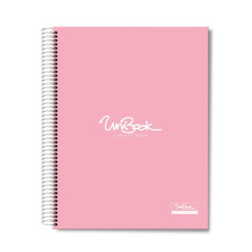 3 Subject Hard Cover University Book U3-01 Pink