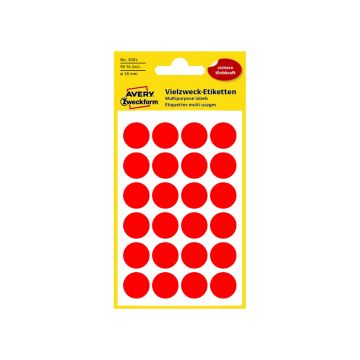 Colour Coding Dots 18mm Red 96 St./pcs. 3004 Avery