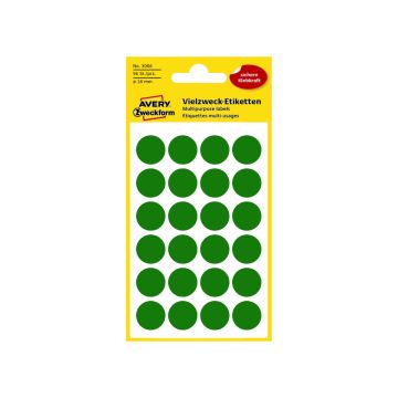 Colour Coding Dots 18mm Green 96 St./pcs. 3006 Avery