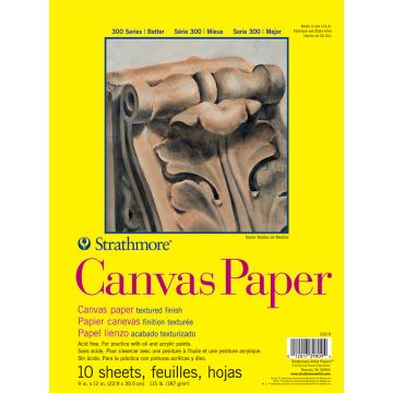 Strathmore 310-9 Canvas Pad 300 Series 9"x12" 