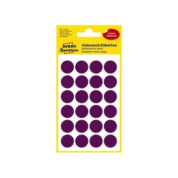Colour Coding Dots 18mm Violet 96 St./pcs. 3118 Avery