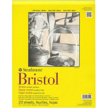 Strathmore 342-11 Bristol Smooth Pad 11" x 14"