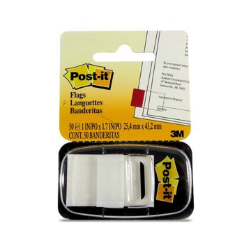 Post-it Flag, White, 3M 680-6