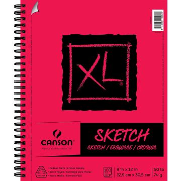 Canson XL Sketch Pads, 9" x 11" Side Wire Bound - 400061860