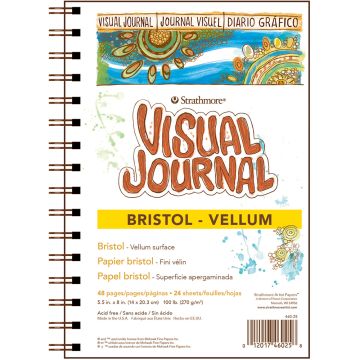 Strathmore 460-25 Visual Bristol Journal 5.5" x 8" Vellum
