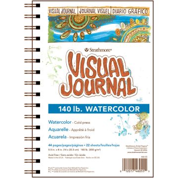 Strathmore 460-55 Visual Journal Cold Press Watercolor pad 5.5" x 8"