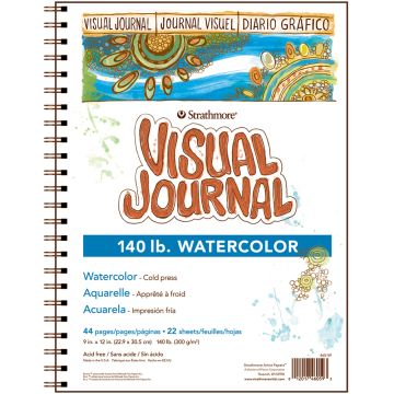 Strathmore 460-59 Visual Journal Cold Press Watercolor Pad 9" x 12"