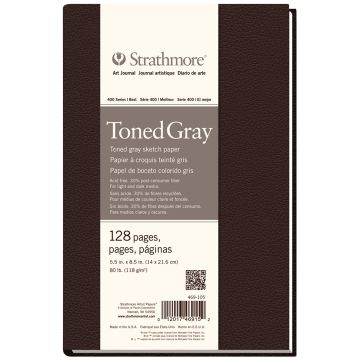 Strathmore 469-105 Toned Gray Hardbound Art Journal 5.5" x 8.5"