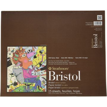 Strathmore 475-5 Bristol Paper Pad 400 Series Vellum 14" x 17"