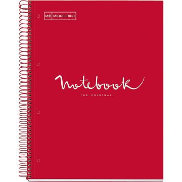 Miquelrius – Passion - A4 Single Subject Notebook - Red