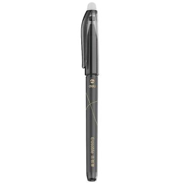 Deli SA108 Erasable Pressed Gel Pens Retractable -Black