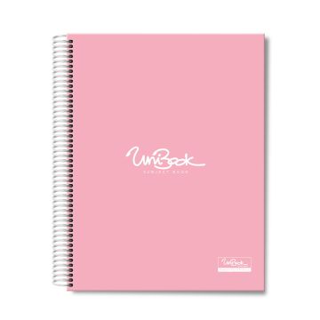 5 Subject Hard Cover University Book U5-01 Pink
