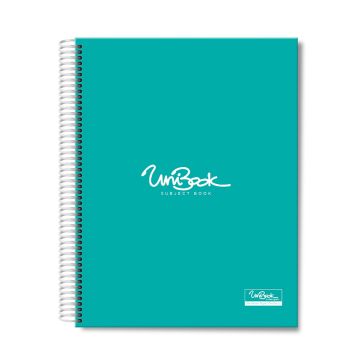 5 Subject Hard Cover University Book U5-06 Turquoise