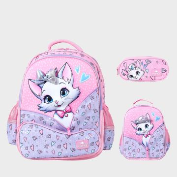 School Bag Glossy Bird 17 Inch GB5204 Cat